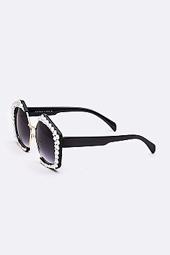 Crystal Ornate Iconic Rim Sunglasses LA14-MSG1120-2