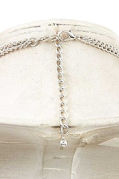ETCHED TRIBAL BIB NECKLACE SET