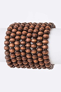 Fashion 8 Strands Stretch Pearls Bracelet Set