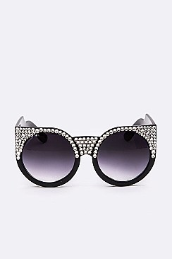 Iconic Cat Eye Austrian Crystal Sunglasses LA14-MSG863-1