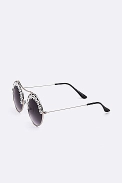 Iconic Austrian Crystal Round Sunglasses LA14-MSG1184