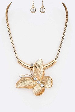 BUTTERFLY PENDANT NECKLACE SET