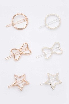 BARRETTE PETITE PEARLS HAIR CLIP SET