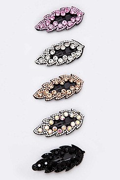 ICONIC CRYSTAL SNAP HAIR CLIP SET
