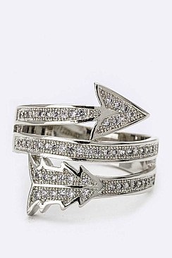 Cubic Zirconia Arrow Iconic Statement Ring