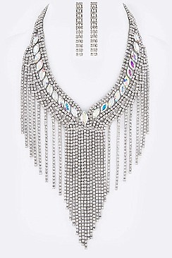 Fabulous Rhinestone Statement Necklace Set LA-GNE2007
