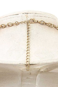 FAUX DRUZY STONE LINK NECKLACE SET