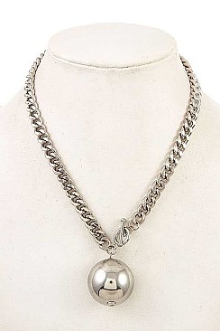 METAL BALL PENDANT NECKLACE