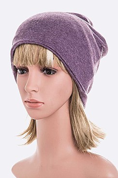 Trendy Open Top Convertible Jersey Knit Beanie