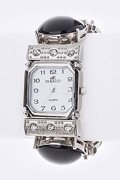 Chic Iconic Stretch Mix Media Bracelet Watch LA -169