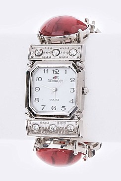 Chic Iconic Stretch Mix Media Bracelet Watch LA -169