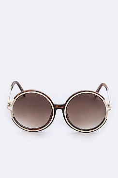 Pack of 12 Pieces Oversize Round Framed Sunglasses LA113-POP8117