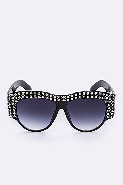 Pack of 12 Pieces Crystal Accent Iconic Designed Sunglasses LA113-POP8168