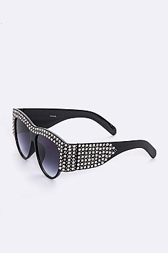 Pack of 12 Pieces Crystal Accent Iconic Designed Sunglasses LA113-POP8168