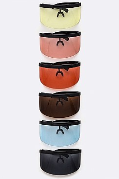 Pack of 12 Pieces Colored Shield Iconic Sunglasses LA108-96139