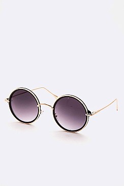 Pack of 12 Pieces Iconic Mix Tint Round Sunglasses LA108-96095RV