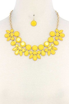 CHIC MULTI BEADS STATEMENT NECKLACE JY-DN2703