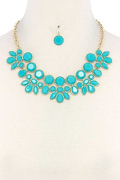 CHIC MULTI BEADS STATEMENT NECKLACE JY-DN2703