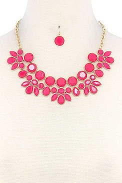 CHIC MULTI BEADS STATEMENT NECKLACE JY-DN2703