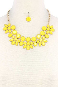 CHIC MULTI BEADS STATEMENT NECKLACE JY-DN2703