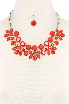 CHIC MULTI BEADS STATEMENT NECKLACE JY-DN2703