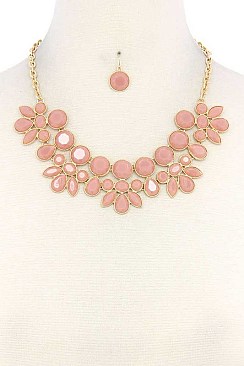 CHIC MULTI BEADS STATEMENT NECKLACE JY-DN2703