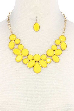 LUSH BEADS STATEMENT NECKLACE JY-DN2696