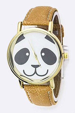 Fashionable Panda Print Fashion Watch LA 04-3434S