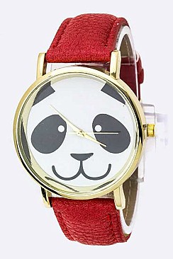 Fashionable Panda Print Fashion Watch LA 04-3434S