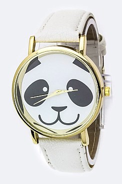 Fashionable Panda Print Fashion Watch LA 04-3434S