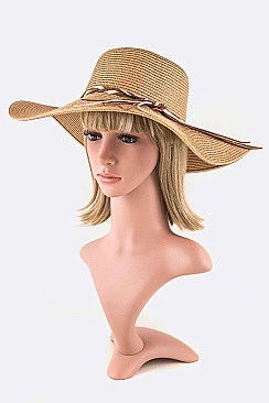 Braided Suede Band Straw Hat LASHT3131DD