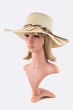 Braided Suede Band Straw Hat LASHT3131DD