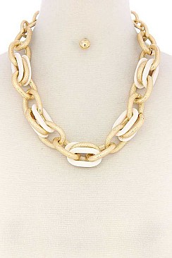 STYLISH CHAIN FASHION NECKLACE SET JY-KS-7129
