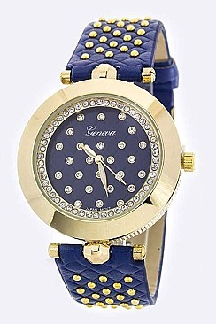 Fashionable Paved Crystals Fashion Watch LA-2491