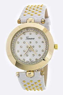 Fashionable Paved Crystals Fashion Watch LA-2491