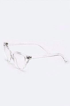 Pack of 12 Clear Cat Eye Optical Glasses