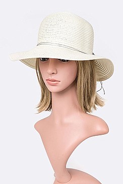 Pack of 12 (pieces) Assorted Flower Accent Straw Sun Hat LABB4167