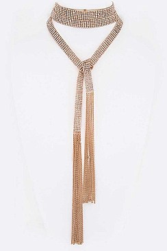 WRAP AROUND RHINESTONE STATEMENT NECKLACE