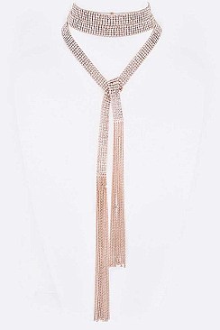WRAP AROUND RHINESTONE STATEMENT NECKLACE