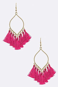 LEAF TASSEL EARRINGS