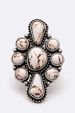 Fashionable Iconic Stone Stretch Ring LAAR1026