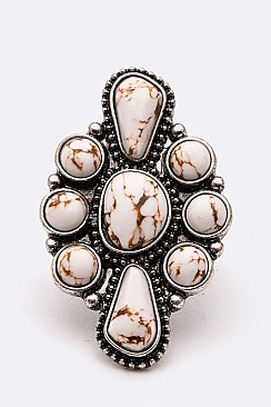 Fashionable Iconic Stone Stretch Ring LAAR1026