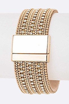 MAGNETIC CHAIN CRYSTAL CUFF