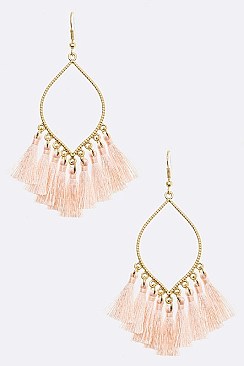 LEAF TASSEL EARRINGS