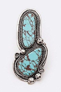Elegant Mix Shape Stone Stretch Ring LAAR1033