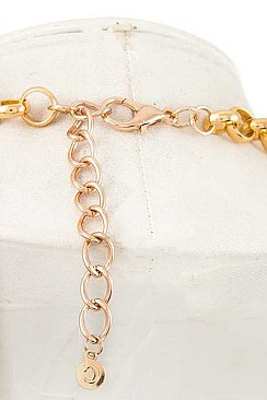 CRYSTAL BALLS BIB NECKLACE SET