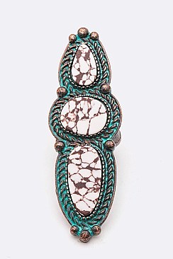 Stunning Iconic Oversized Stone Ring LAAR1046