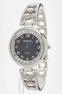 Stylish Crystal Dial Bracelet Watch LA-LDM1178