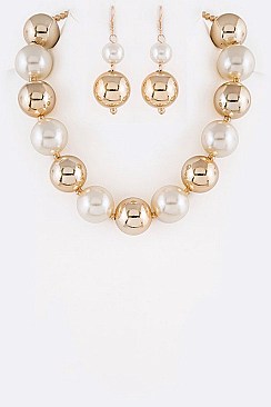 ICONIC PEARL & BEADS NECKLACE SET