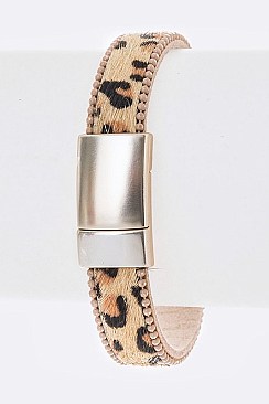 CALF LEATHER MAGNETIC BRACELET